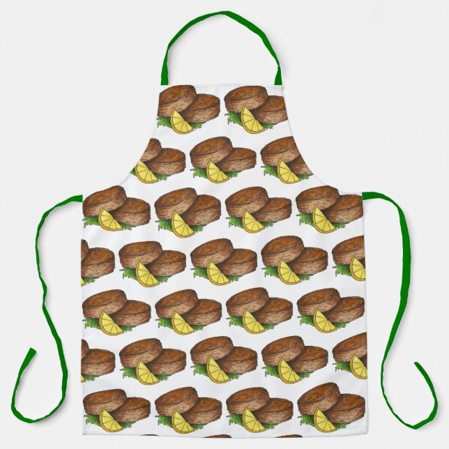 Delantal Crab Cakes Maryland Crabcakes Seafood Restaurant (Anverso)