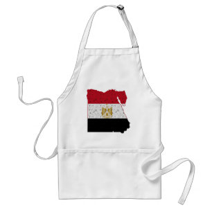Delantal Crackeo al mapa de la bandera de Egipto