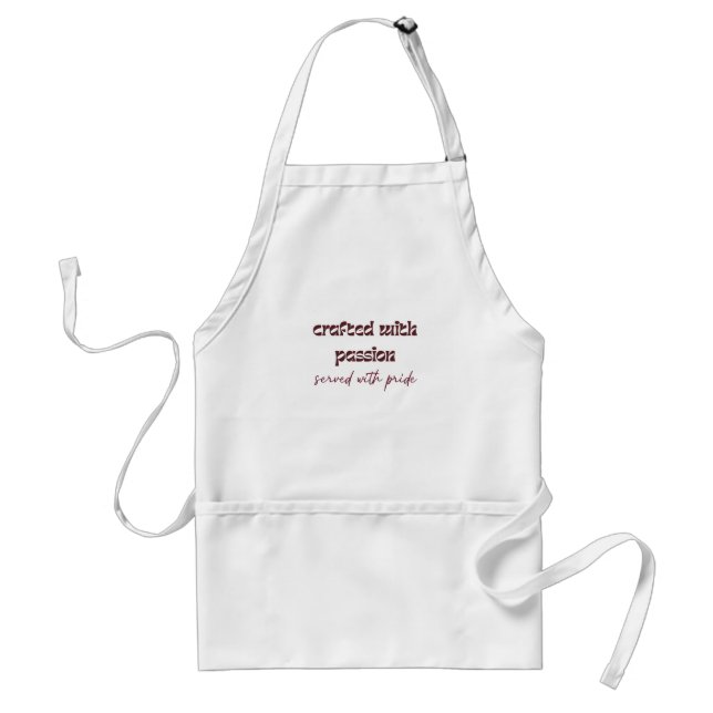 Delantal Crafted With Passion Served With Pride (Frente)