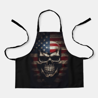 Delantal Cráneo de Bandera Americana