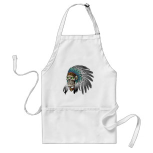 Delantal Cráneo gótico tribal indio del nativo americano