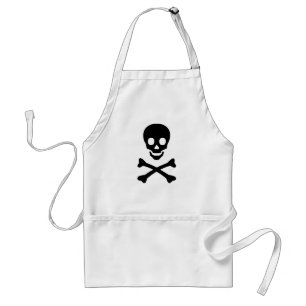 Delantal Cráneo y bandera pirata