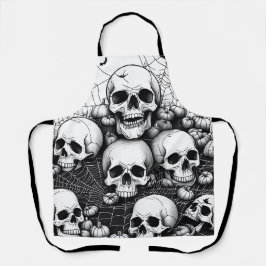 Delantal Cránulos Humanos góticos Apron