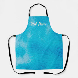 Delantal Craquelado de porcelana turquesa con cristales