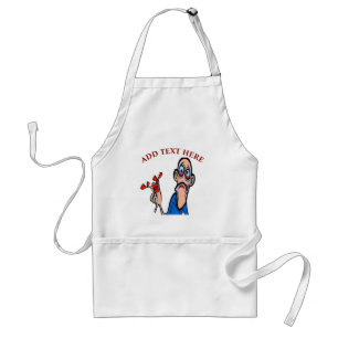 Delantal Crawfisg Apron, añadir texto Apron adulto