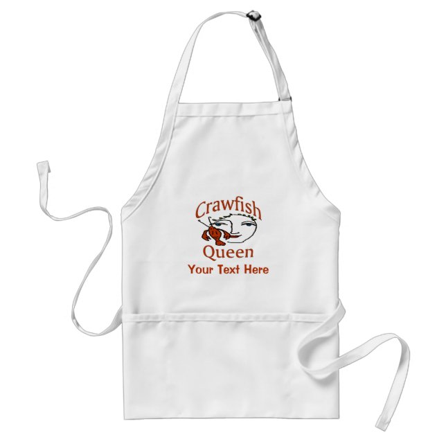 Delantal Crawfish Queen Apron, añadir texto Apron (Frente)