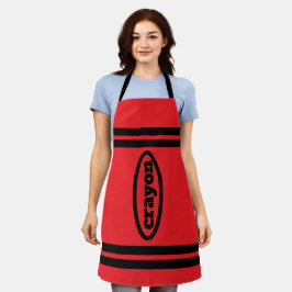 Delantal Crayon Apron Family & Group Costumes - Rojo