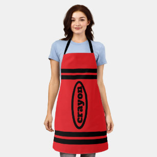 Delantal Crayon Apron Family & Group Costumes - Rojo