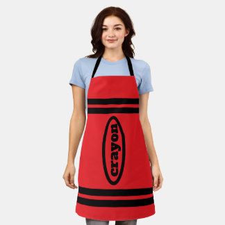 Delantal Crayon Apron Family & Group Costumes - Rojo