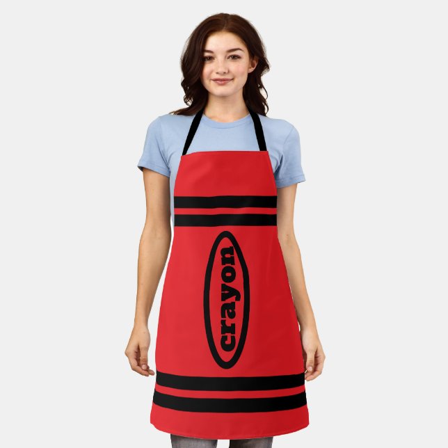 Delantal Crayon Apron Family & Group Costumes - Rojo (Gastado)