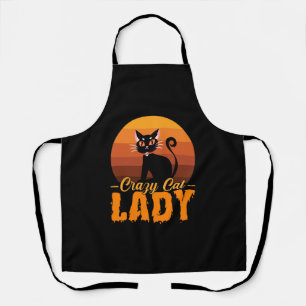 Delantal Crazy Cat Lady Halloween
