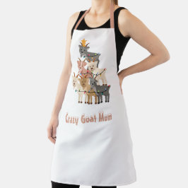Delantal Crazy Goat Mom Navidades Goats
