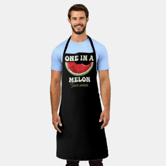 Delantal Crea tu propia en una sandía de melón