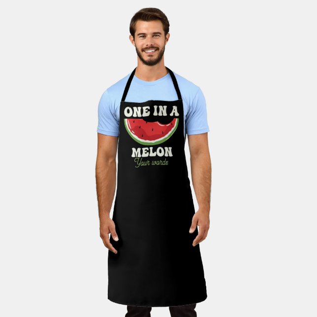 Delantal Crea tu propia en una sandía de melón (Gastado)