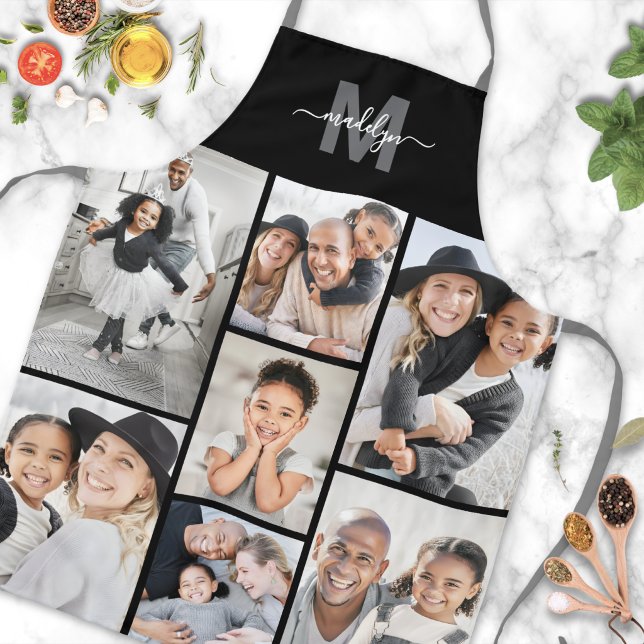 Delantal Crea tu propio collage de fotos (Create Your Own Photo Collage Apron )