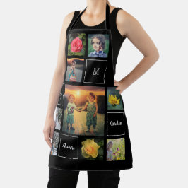 Delantal Crea tu propio jardín de collage de fotos