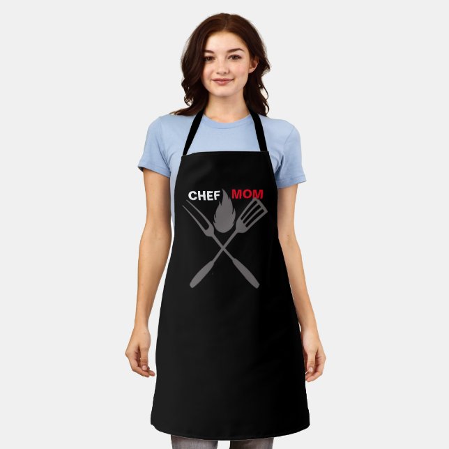 Delantal Crea tu propio nombre Mamá Papá Chef Baker Persona (Gastado)