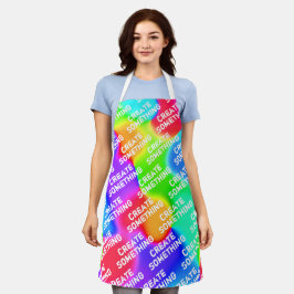 Delantal Crear algo de Apron Arcoiris