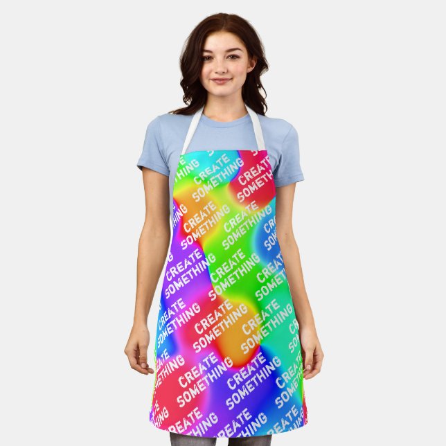 Delantal Crear algo de Apron Arcoiris (Gastado)
