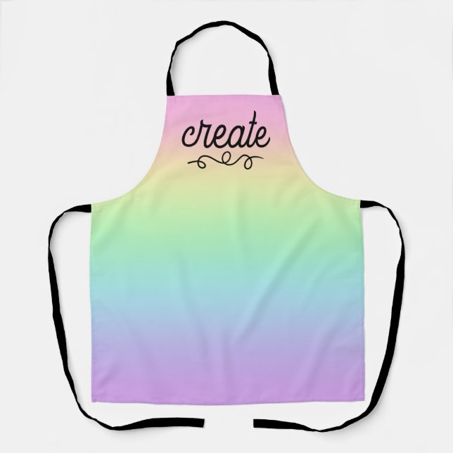 Delantal Crear Apron Arcoiris Pastel (Anverso)