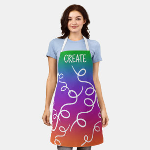 Delantal CREAR Apron de degradado de arcoiris