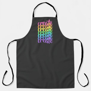 Delantal "Crear" palabras arcoiris