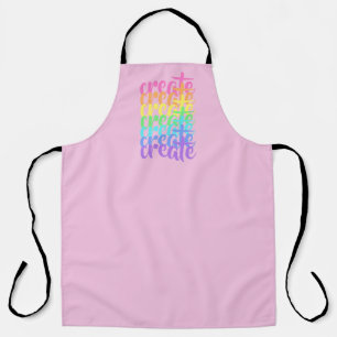 Delantal "Crear" palabras arcoiris en Apron