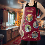 Delantal Crear su propio monograma de Navidades de collage<br><div class="desc">Crea tu propia plataforma de Navidades de collage de fotos. Puedes añadir tus propias fotos y tu propio nombre para personalizar y crear una plataforma única y personal.</div>