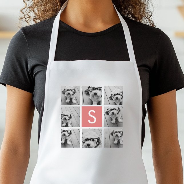 Delantal Crear su propio monograma de Personalizado de Inst (Personalized Kitchen Apron)
