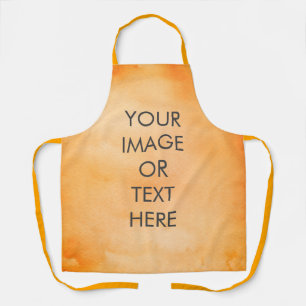 Delantal Crear su propio naranja de acuarela de texto Apron