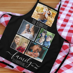 Delantal Crear su propio nombre de familia de 5 Collages de