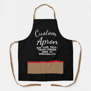 Delantal Crear su propio Personalizado de Chef Baker Faux P