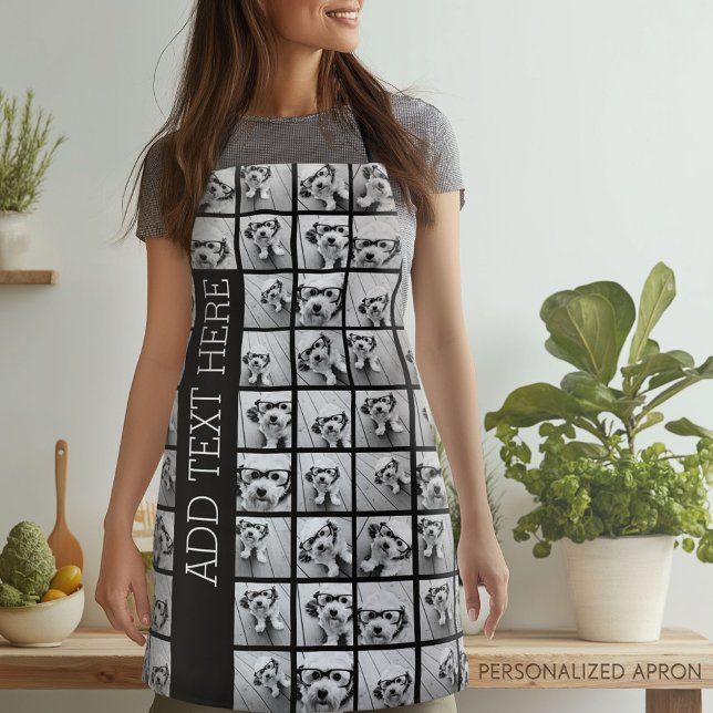 Delantal Crear un Collage de fotos Personalizado con 18 fot (Personalized Apron)