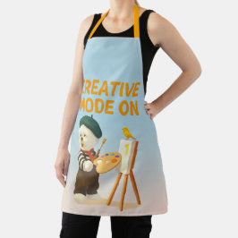 Delantal Creative Mode On: Painter Bichon Dog Artist Art