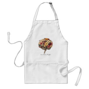 Delantal Crece pensamientos positivos camiseta estilo flora