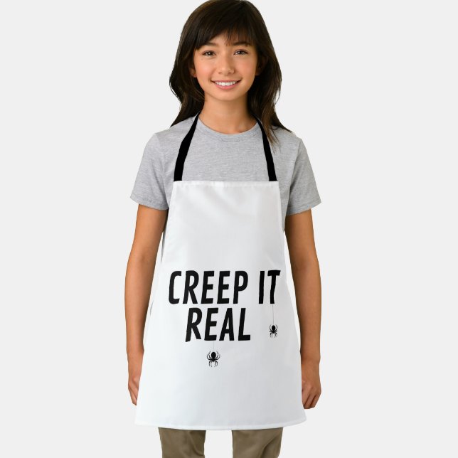 Delantal Creep It Real Halloween Apron (in situ)
