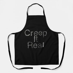 Delantal Creep it Real Hand Drake Font Blood Halloween