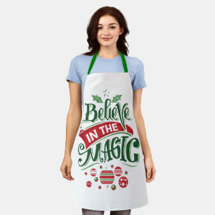 Delantal Creer en la tipografía del Navidad mágico