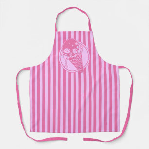 Delantal Crema de hielo rosado malvado Cone Apron