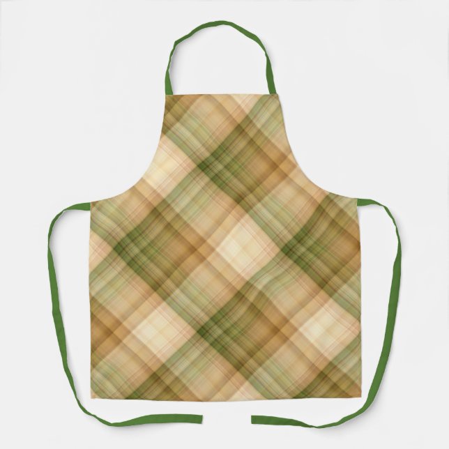 Delantal Crema de margarita de otoño y plancha verde (Anverso)