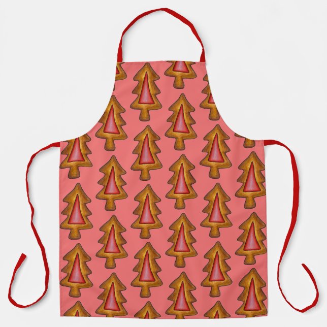 Delantal Cremallera de galletas navideñas de vidrio templad (Anverso)