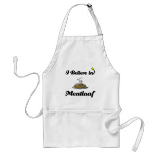 Delantal creo en el pastel de carne