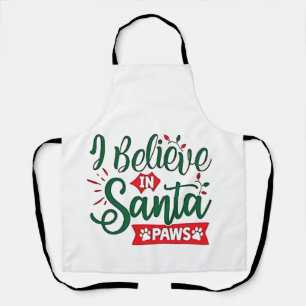 Delantal Creo que en Santa Paws hay Navidades divertidos am