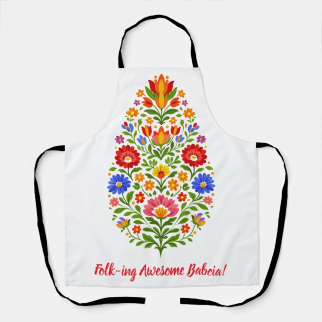 Delantal Crest de Flor de Lowicz (Anverso)