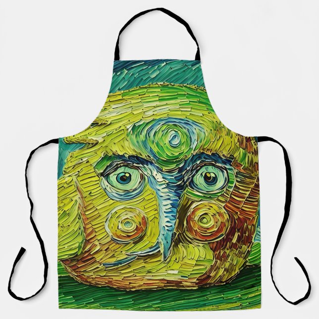 Delantal Criatura de pájaro de Doodle a Digital (Anverso)