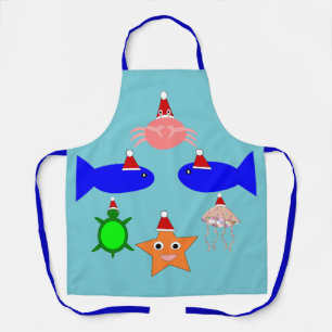 Delantal Criaturas marinas de los navidades