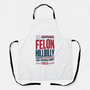 Delantal Criminal Hillbilly 2024 Trump Vance 2024 Elección
