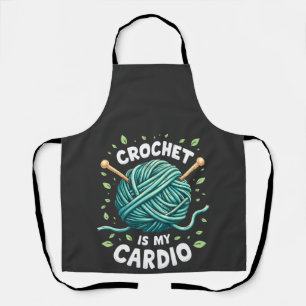 Delantal Crochet es mi cardio Hilo de coser Fitness