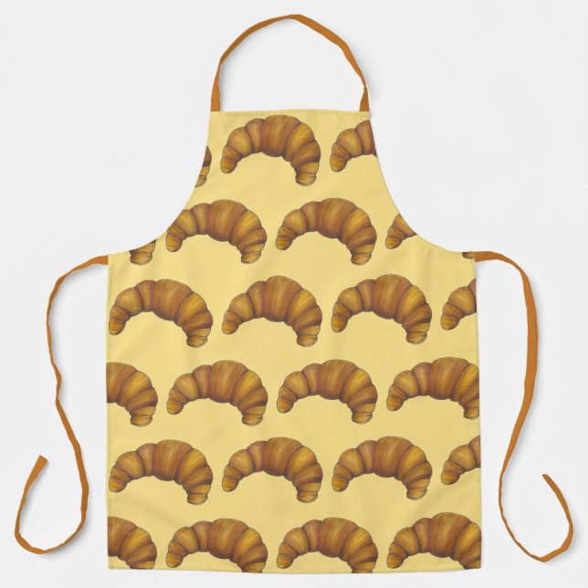 Delantal Croissant de comida francesa pastelería Chef Baker (Anverso)