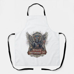 Delantal Cromado Patriótico Reaper Oscuro Patriota Esquelet